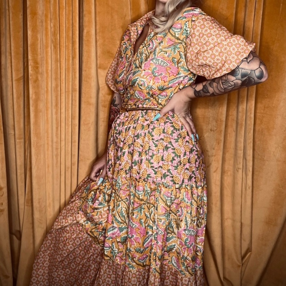 NWT The native one Jolene button down maxi dress floral - free people vibe